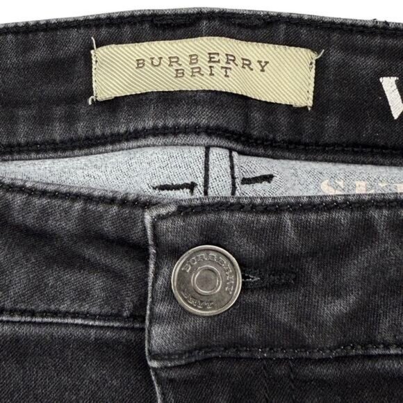 Burberry Brit Westbourne Skinny Jean In Black Size 28W - Picture 4 of 8